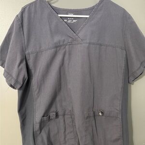 Charcoal Gray Scrub Top